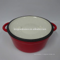 Pot de cuisson émaillé en porcelaine émaillée de forme ovale rouge de haute qualité, cocotte en fonte